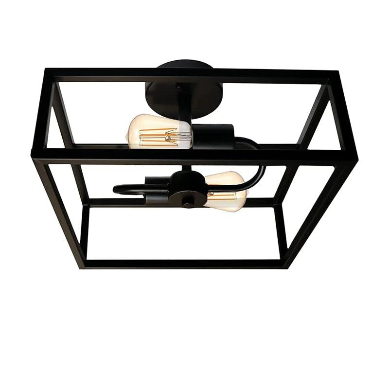 Black ceiling mounted light with 2 light - Vivio Lighting