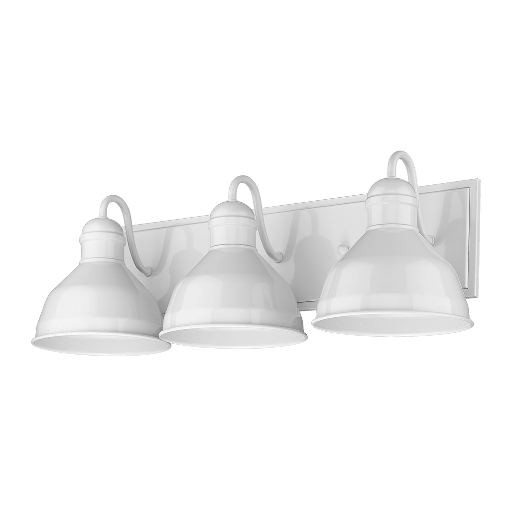 White vanity light wall sconces with 3 light - Vivio Lighting