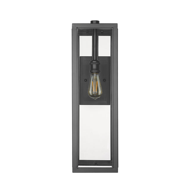 Black extra large rectangle outdoor wall lantern lighting - Vivio Lighting