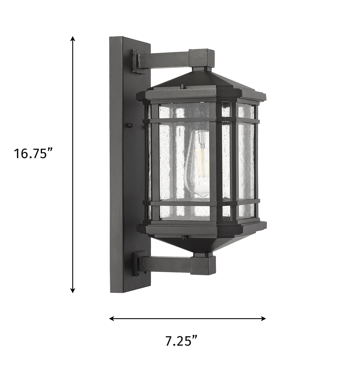 Black outdoor wall lights for house dimension - Vivio Lighting