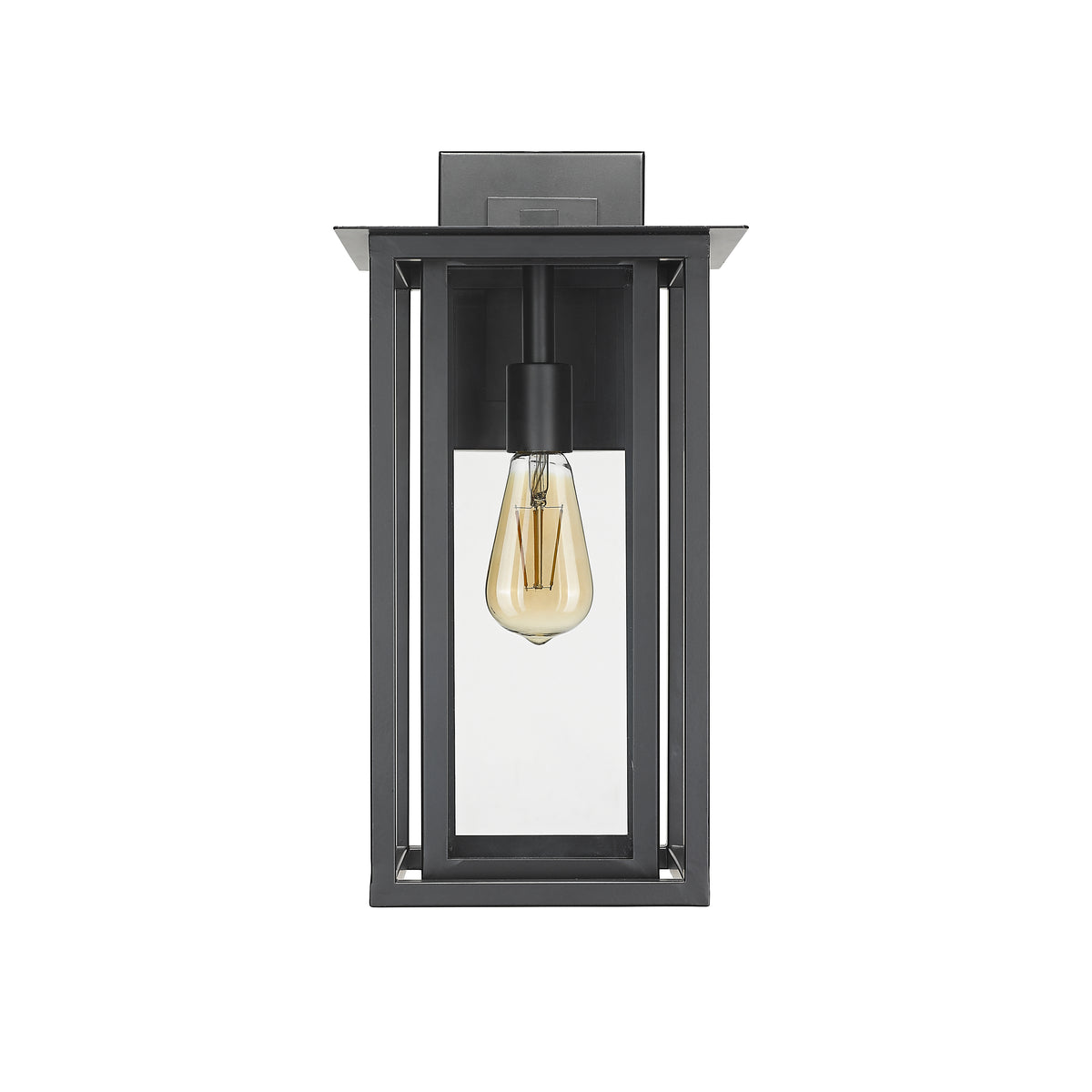 Black outdoor lantern wall sconce - Vivio Lighting