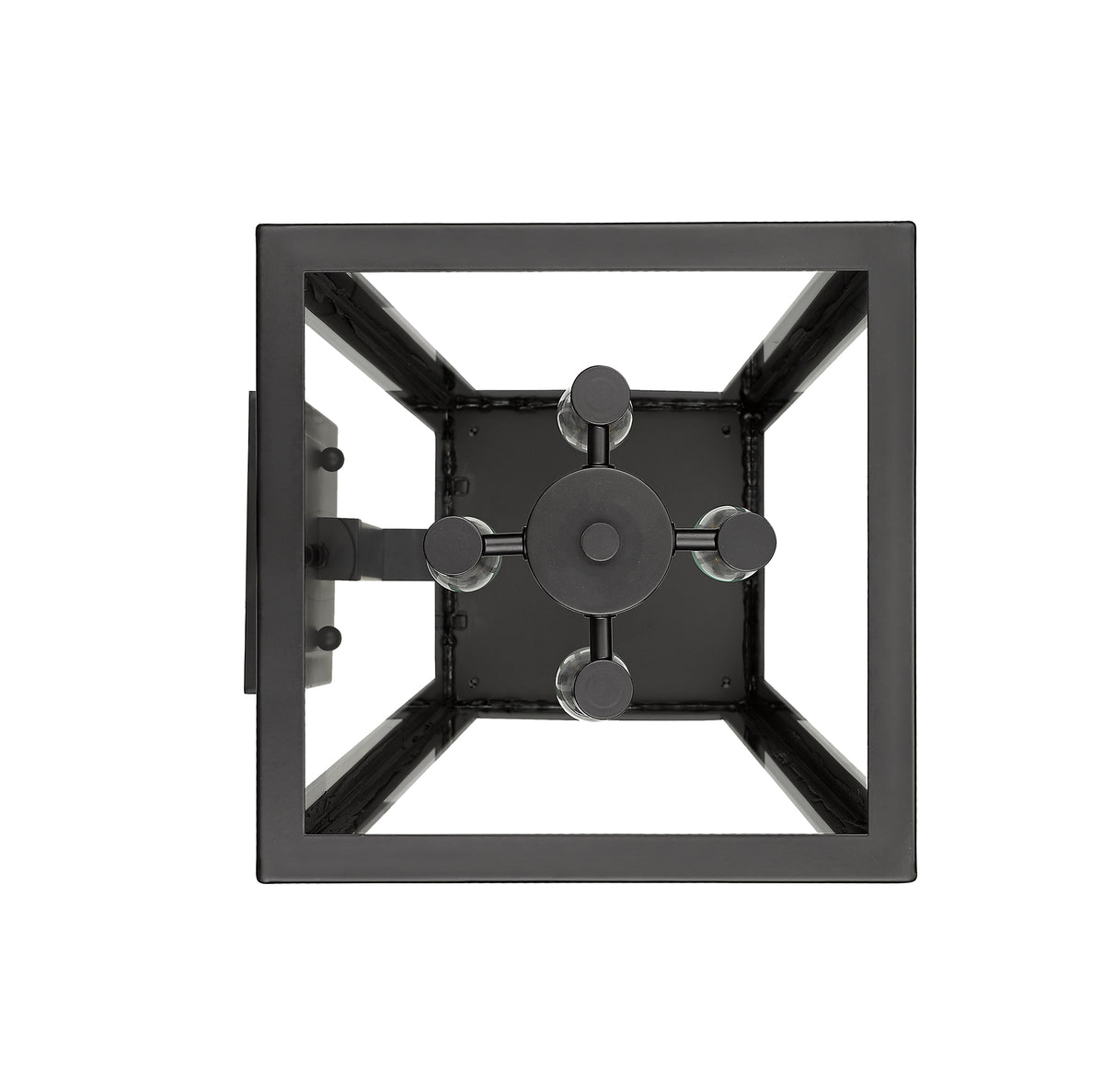 Black trapezoid wall sconce lantern - Vivio Lighting