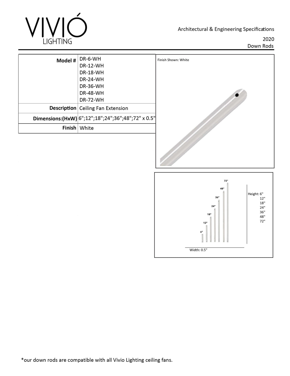 Details - 52 inch white modern ceiling fan with led light 3 blade