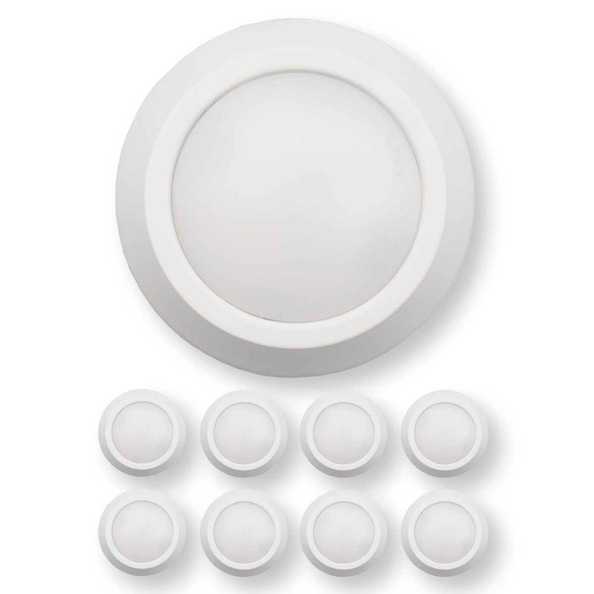 5 Inch LED Disk Light 12W - 3000K - 840Lumens - White (2 Pack, 4 Pack, 6 Pack, 8 Pack)