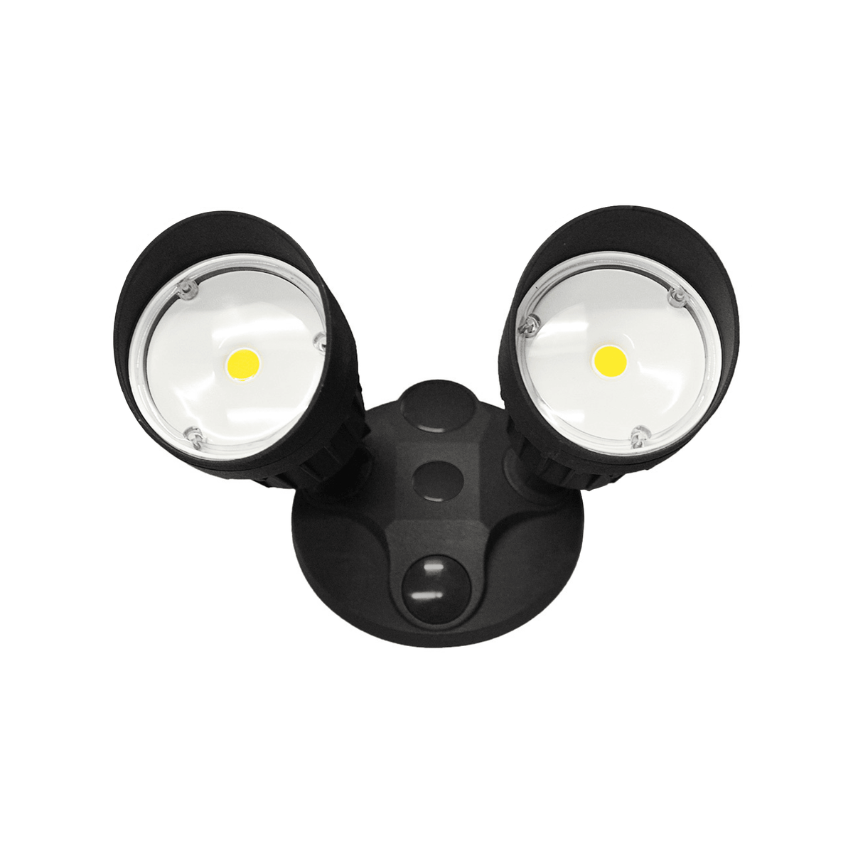 Outdoor LED Security Lights 2 Light 360° Adjustable Black Flood Lights ...