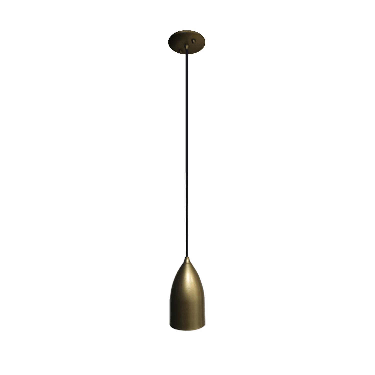 Bullet 1-Light 6" Industrial Bullet Head Pendant with Metal Shades - Gold - Vivio Lighting