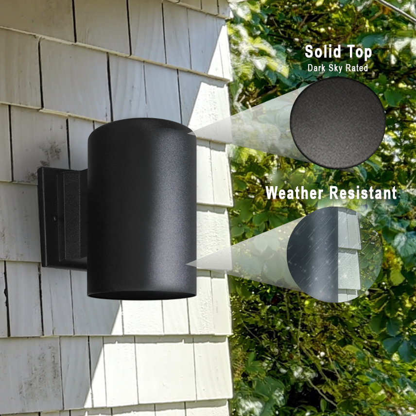 Black can light outdoor feature - Vivio Lighting