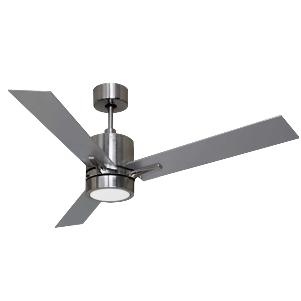 Silver ceiling fan with led light 3 blades