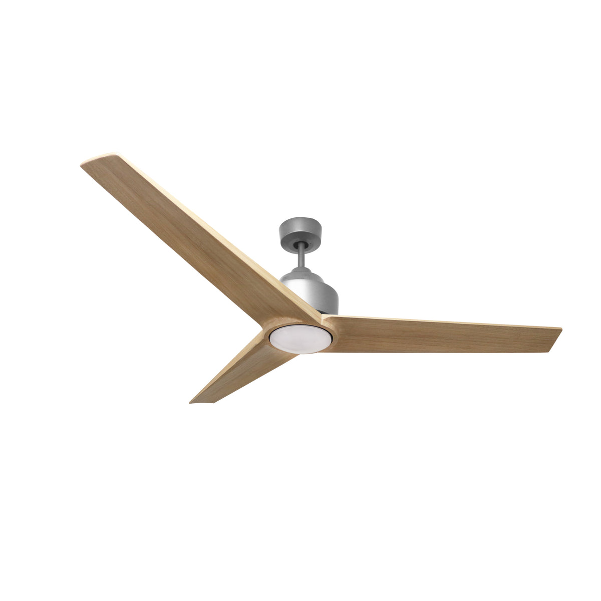 Monica 56 Inch Modern Wood Ceiling Fan with Light 3 Blades – Walnut or Light Maple &amp; Brushed Nickel