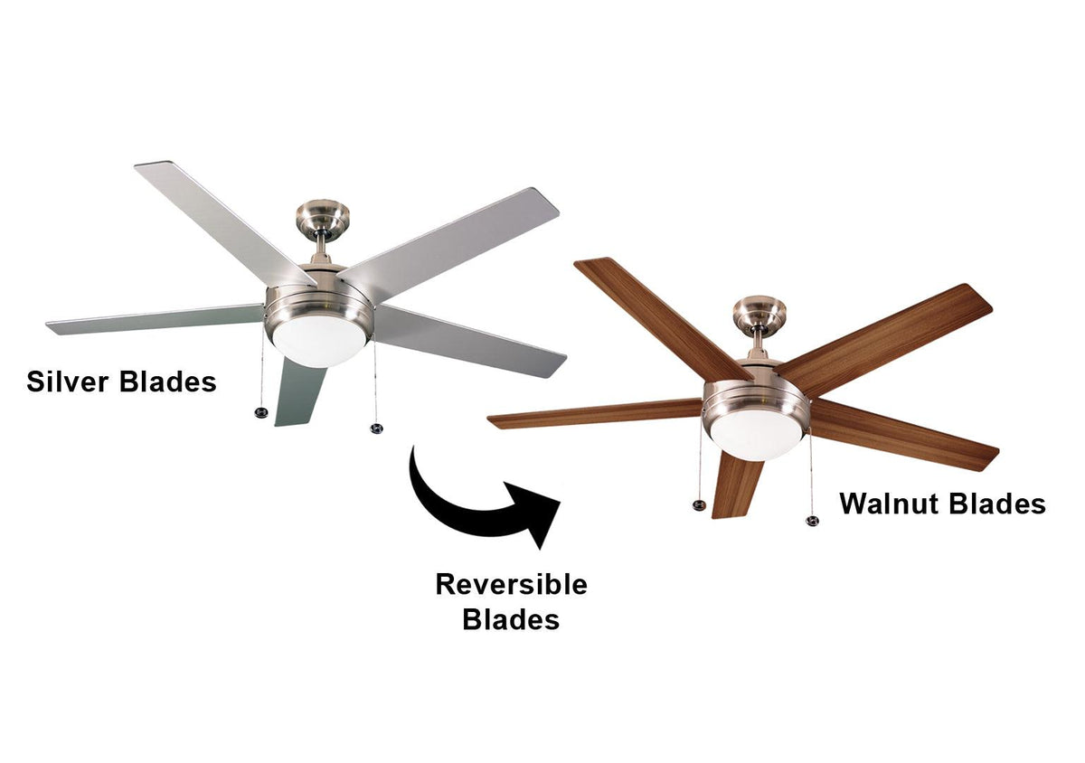 5 reversible blades ceiling fan with light