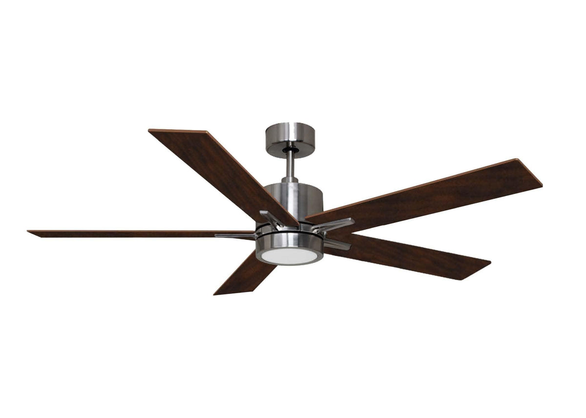 5 Blade 52&quot; Integrated LED Ceiling Fan with Light and Wall Control - Vivio Lighting