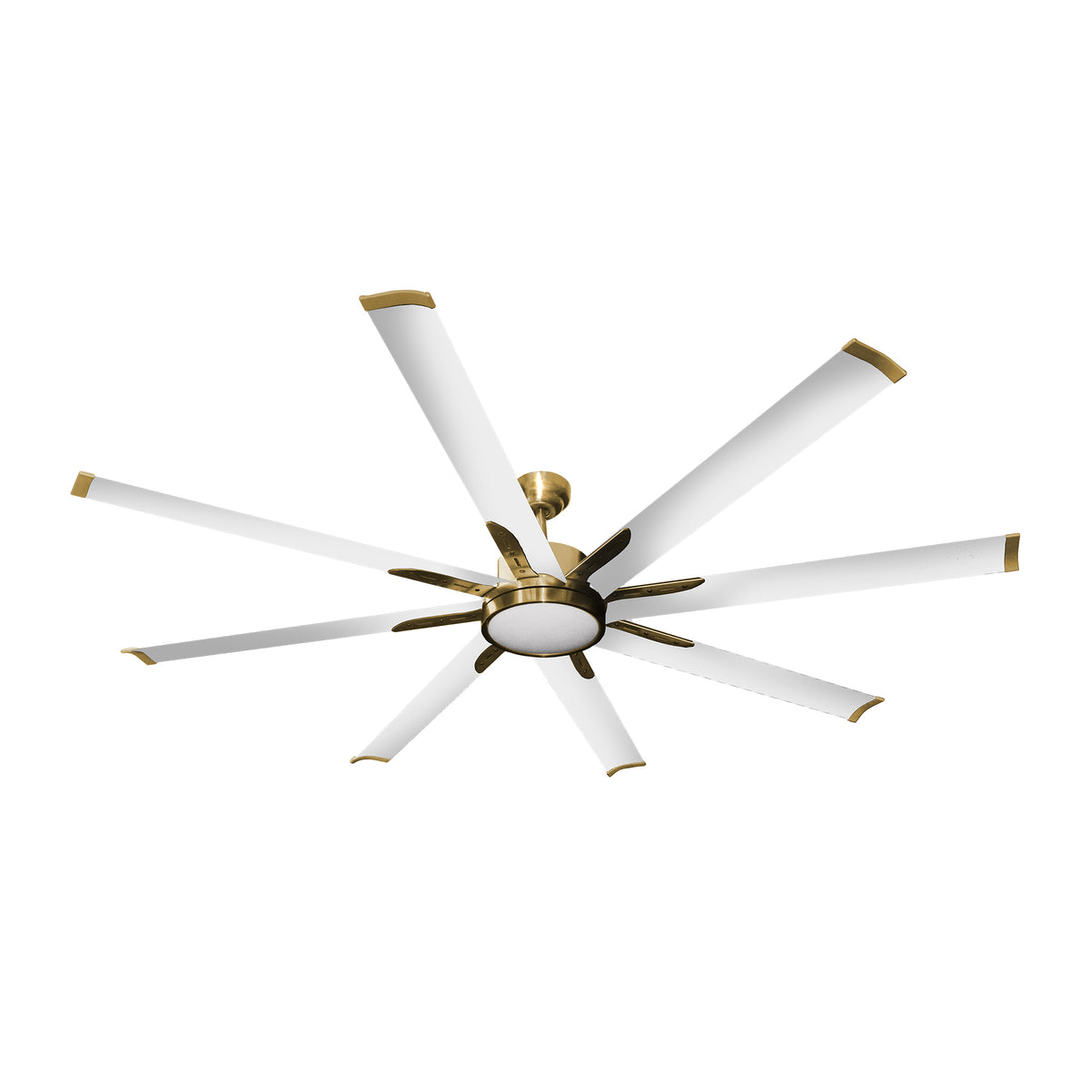 Barcelona 72&quot; or 84&quot; Nickel or Champagne Gold 8 Blade Ceiling Fan with Matte Black Blades