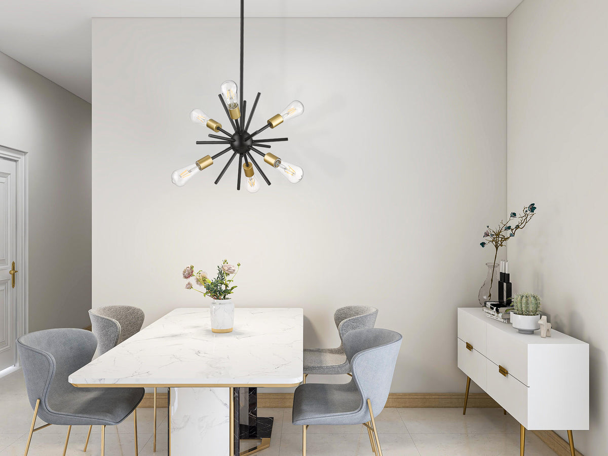 modern chandelier over dining table vivio lighting