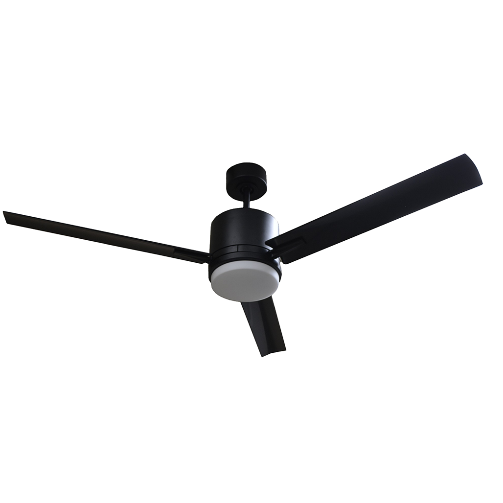 52 inch black outdoor ceiling fan with light 3 blade