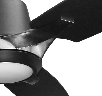 Matte black ceiling fan with led light