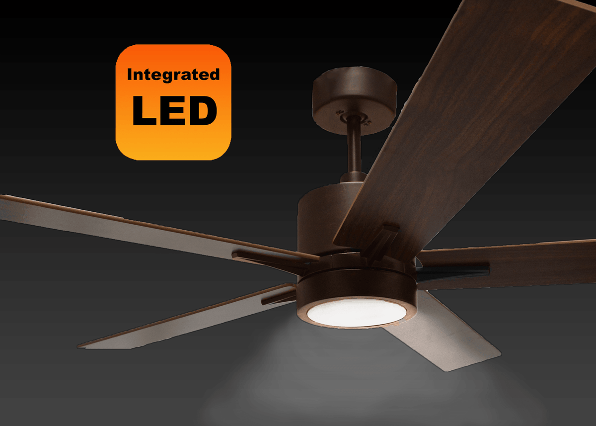 Farmhouse ceiling fan with dimmable LED light - Vivio Lighting