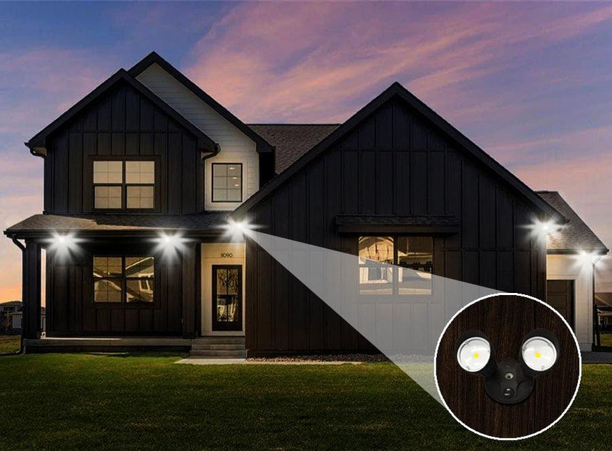 Adjustable led outdoor security lights for house