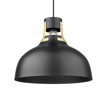 Black dome pendant light - Vivio Lighting