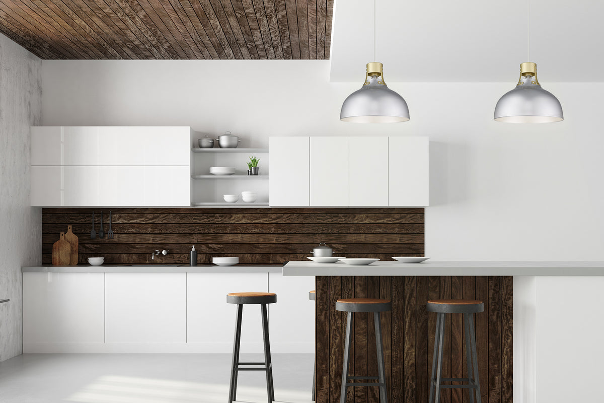 Modern silver dome pendant light kitchen island