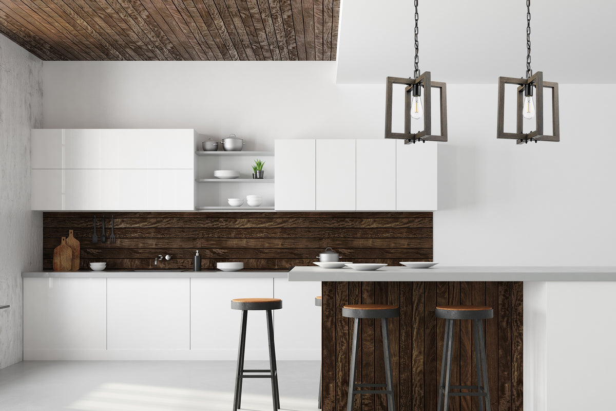 Vivio Roxton 1-Light Pendants - MB with Wood Style Accents