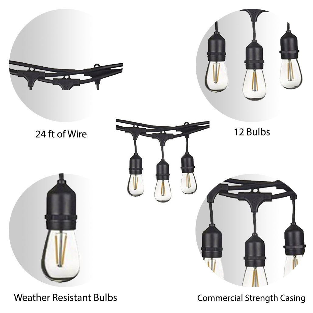 Waterproof outdoor led lights with 12 light - Vivio Lighting