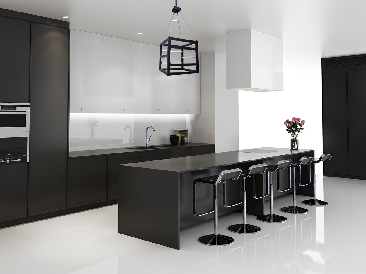 Black led cube light 18 inch for kitchen island