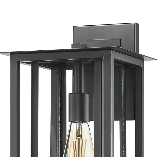 Black outdoor lantern wall sconce - Vivio Lighting