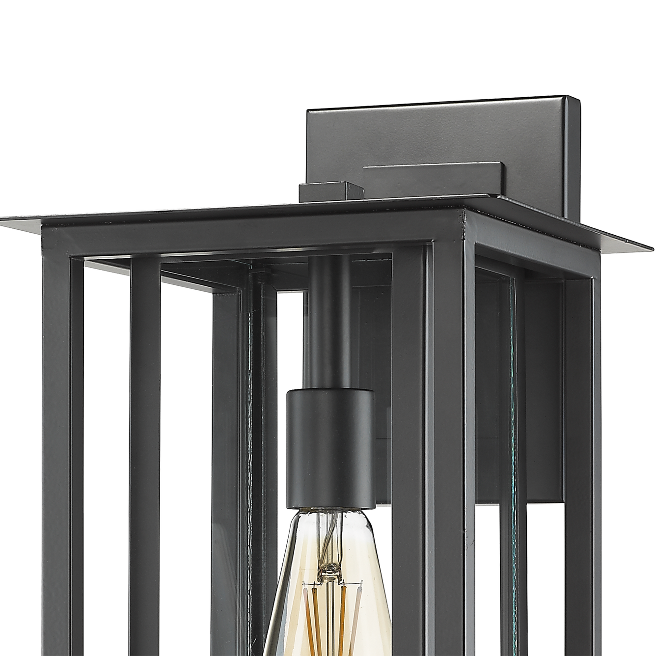Black outdoor lantern wall sconce - Vivio Lighting